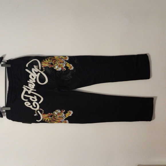 Ed Hardy Men's Black Joggers with Graphic Design - Picture 16 of 16